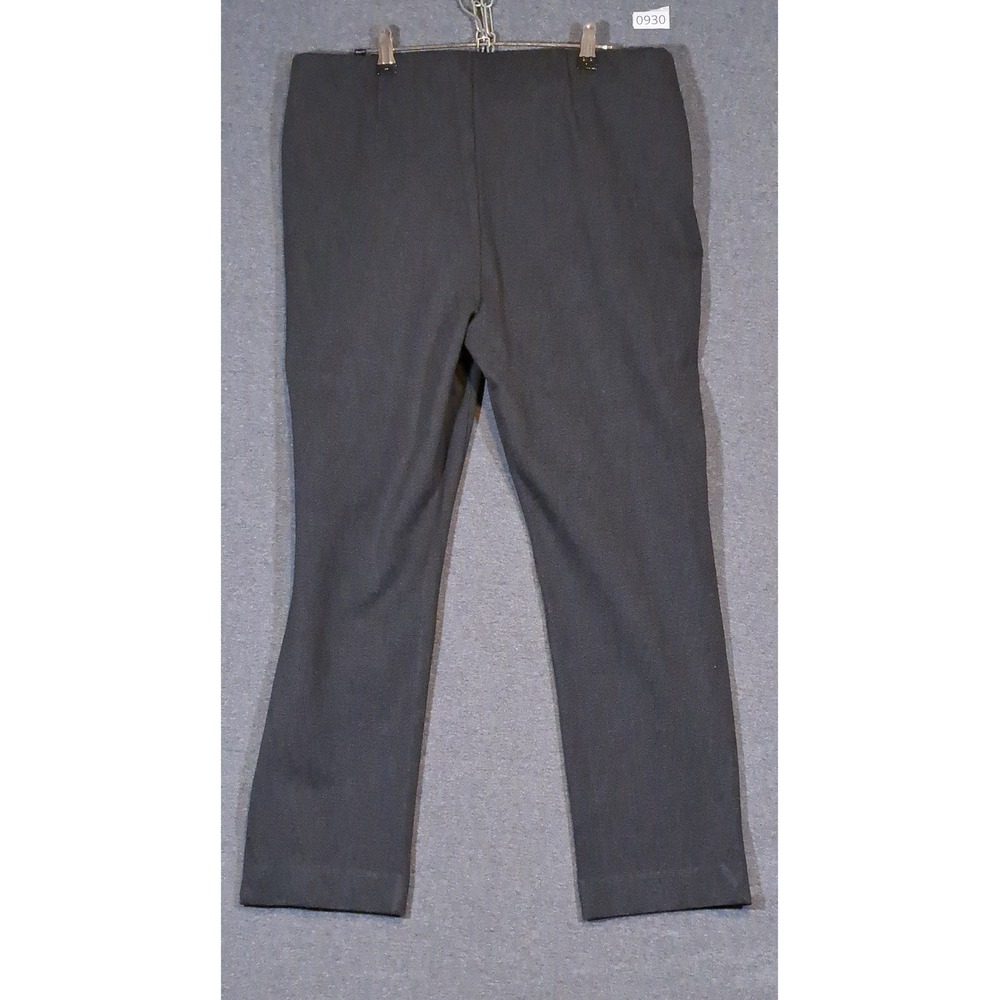 Chicos Pull On Ankle Pants Womens 2 US 12 Black Slim Leg Zip Pocket Stretch 0930
